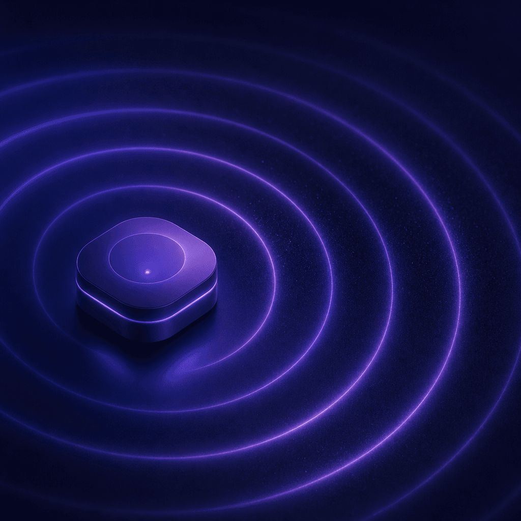 Illustration of a wireless signal radiating from a device