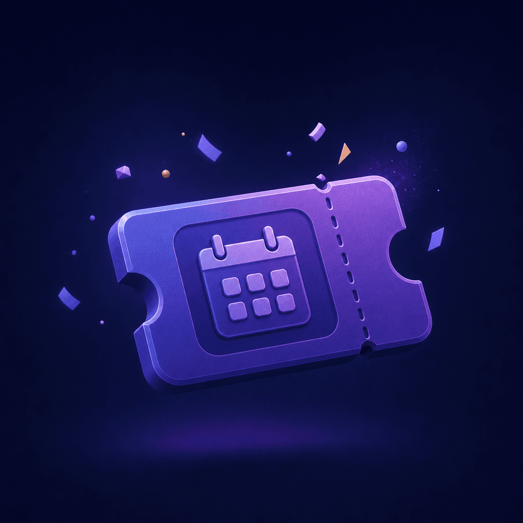 Illustration of an event ticket